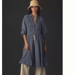 Anthropologie / Pilcro Corset Midi Shirt Dress SIZE MP